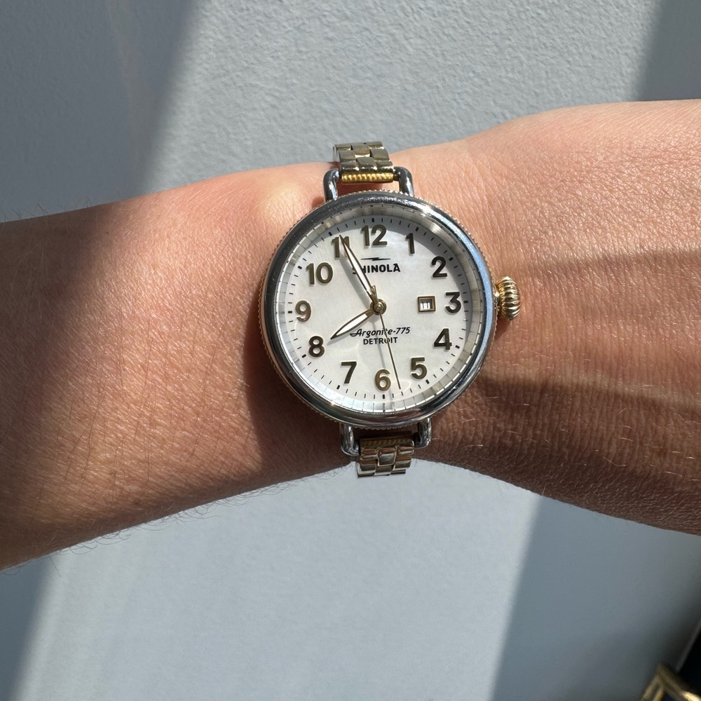 Shinola watch including 4 band options, 2 never worn before with tags